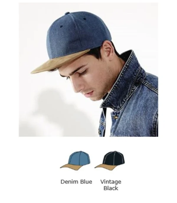 Beechfield BB668 Suede Peak Snapback